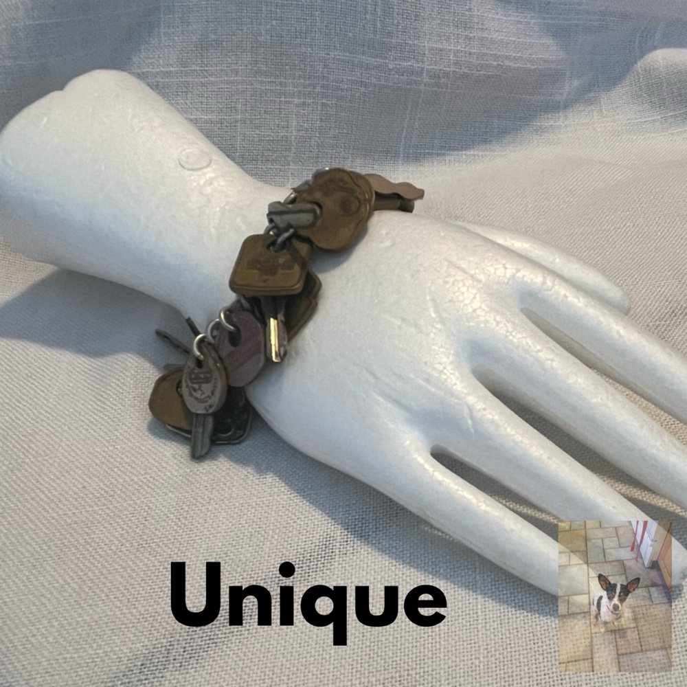Artisan Made Key Charm Bracelet